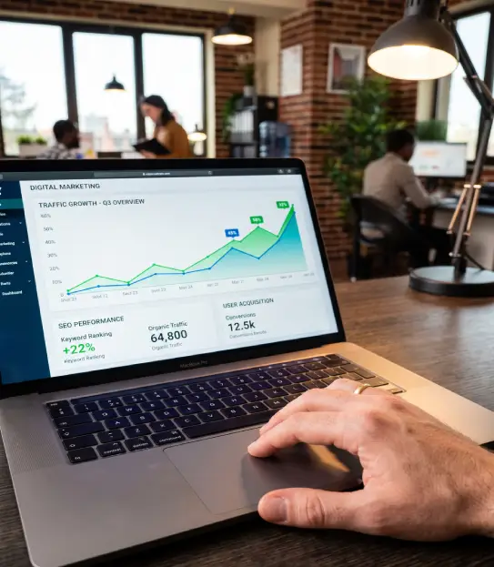 Gráficas de crecimiento en campañas digitales y redes sociales gestionadas por SIAMOLABS